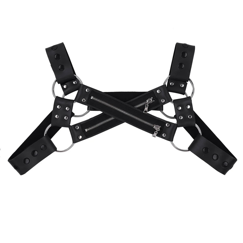 Gay Rave Harness Men Belt Leather Sexy Fetish Nighclub Wear Sexy Tank Erotic Body Belt Men Sexy Costume Underwear Sex