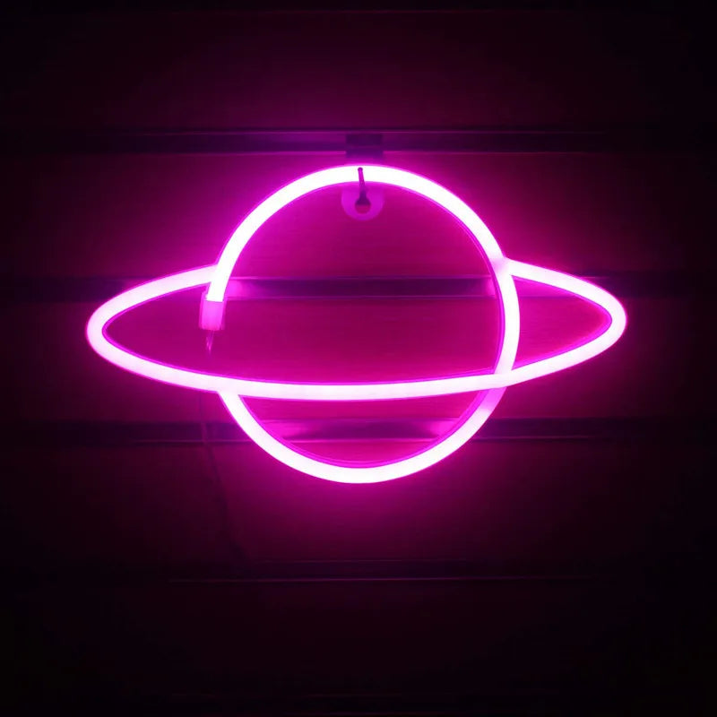 LED Neon Lamp Sign Astronaut Game Lamp Neon Wall Lights Night Light for Room Holiday Party Decor Cool Birthday Christmas Gift - Cosmic Twink