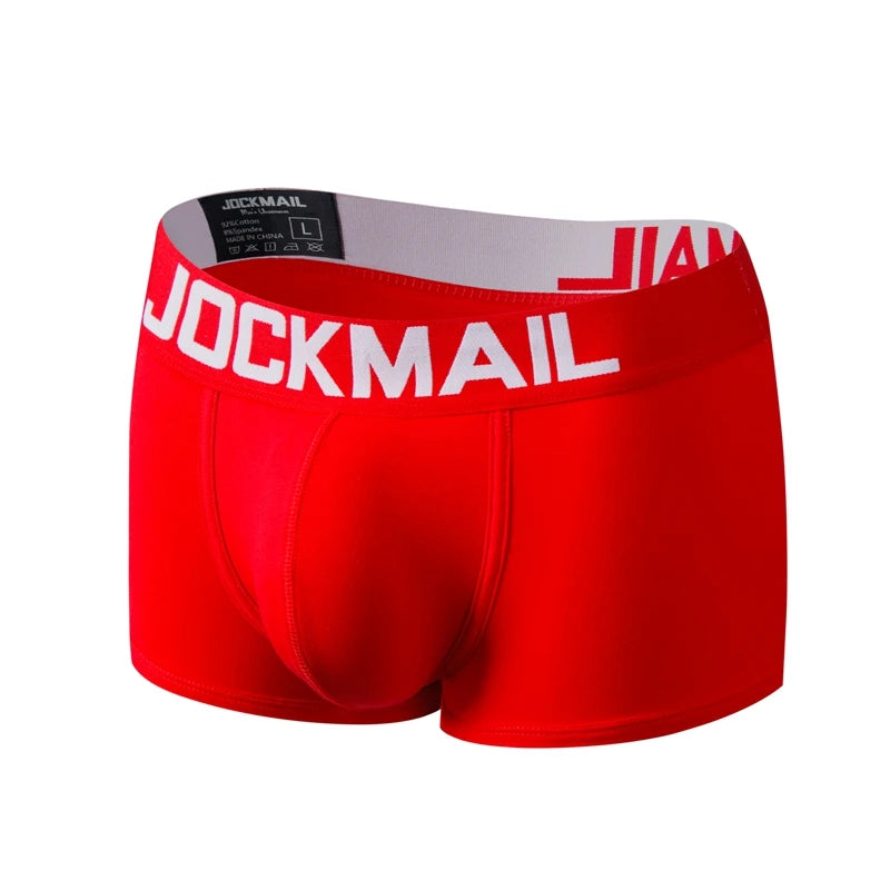 JOCKMAIL Male Panties Breathable Boxers Cotton Sexy Men Underwear U convex pouch Gay Underpants Printed 17 models boxershorts - Cosmic Twink
