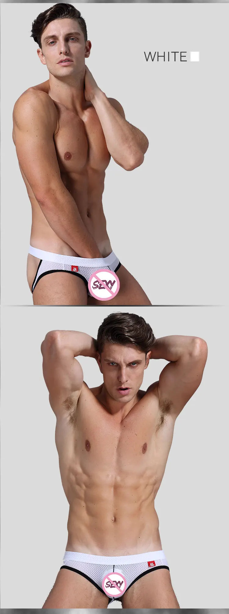 Hot-Selling Mens Sexy Gay Underwear Briefs Jockstrap Briefs G String Thongs Men Gay Penis Pouch Panties Low Rise Male Underpant - Cosmic Twink