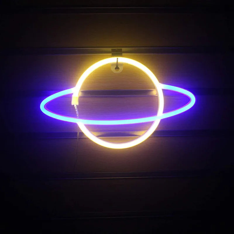 LED Neon Lamp Sign Astronaut Game Lamp Neon Wall Lights Night Light for Room Holiday Party Decor Cool Birthday Christmas Gift - Cosmic Twink