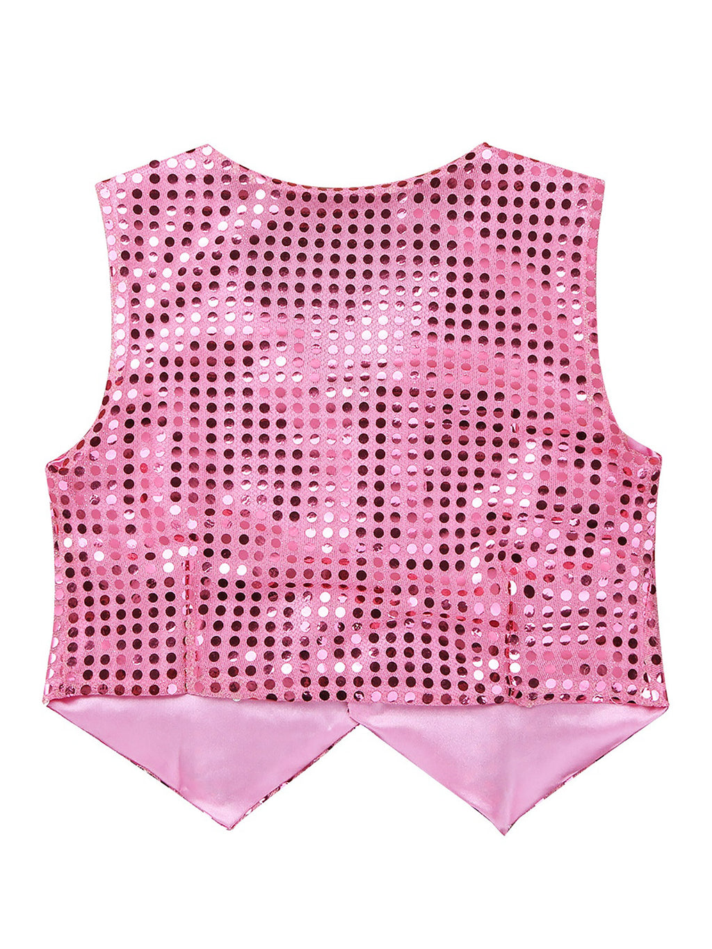 Mens Shiny Sequined Vest Tops V Neck Disco Irregular Hem Waistcoat Hiphop Jazz Dance Festival Rave Outfits Performance Costume - Cosmic Twink