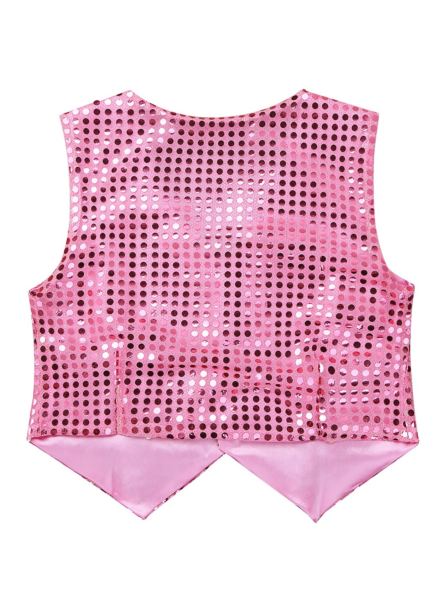 Mens Shiny Sequined Vest Tops V Neck Disco Irregular Hem Waistcoat Hiphop Jazz Dance Festival Rave Outfits Performance Costume - Cosmic Twink