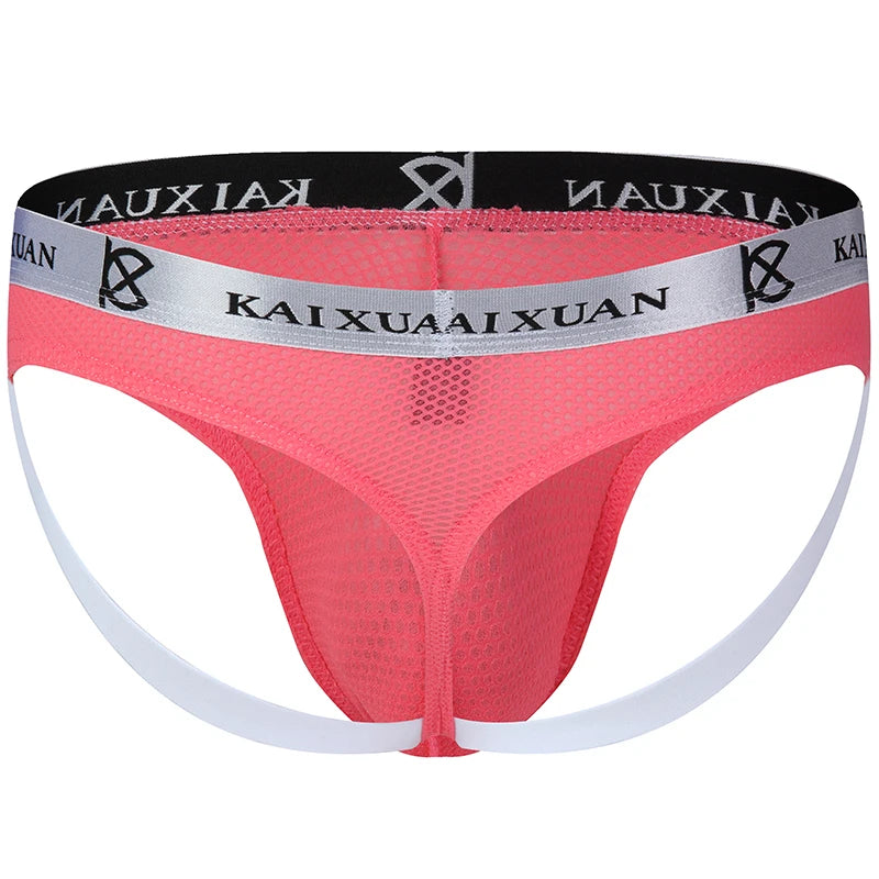 Men's Breathable Briefs Boxer Sexy Bikini Short Underwear Night Party Underpants Male Panties Gay Elastic Low-rise Pouch Thongs - Cosmic Twink