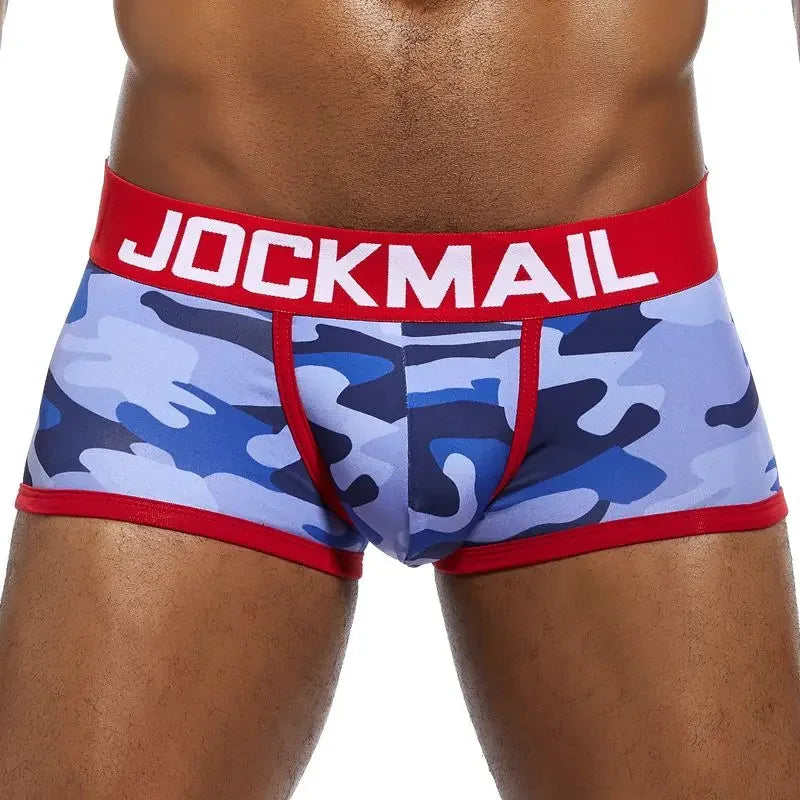 Camouflage Men Underwear JOCKMAIL Brand Breathable Boxer shorts Underpants Male Panties U convex pouch Sexy Cueca Soft Gay Pants - Cosmic Twink