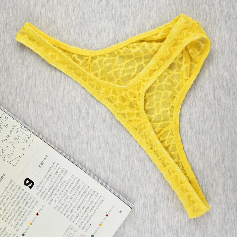 Gay Underwear Men Thongs Jockstrap Men Lace G Strings Thong Underwear Sissy Tanga Hombre Breathable Sexy Lingerie for Men T-back