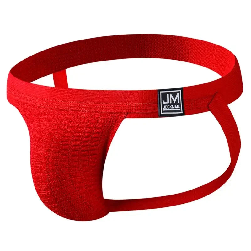 Jockmail Sexy Men Underwear Briefs Jockstrap Bare Buttocks Panties Gay Male Panties Shorts Bulging Bag Soft Underpants Cueca - Cosmic Twink