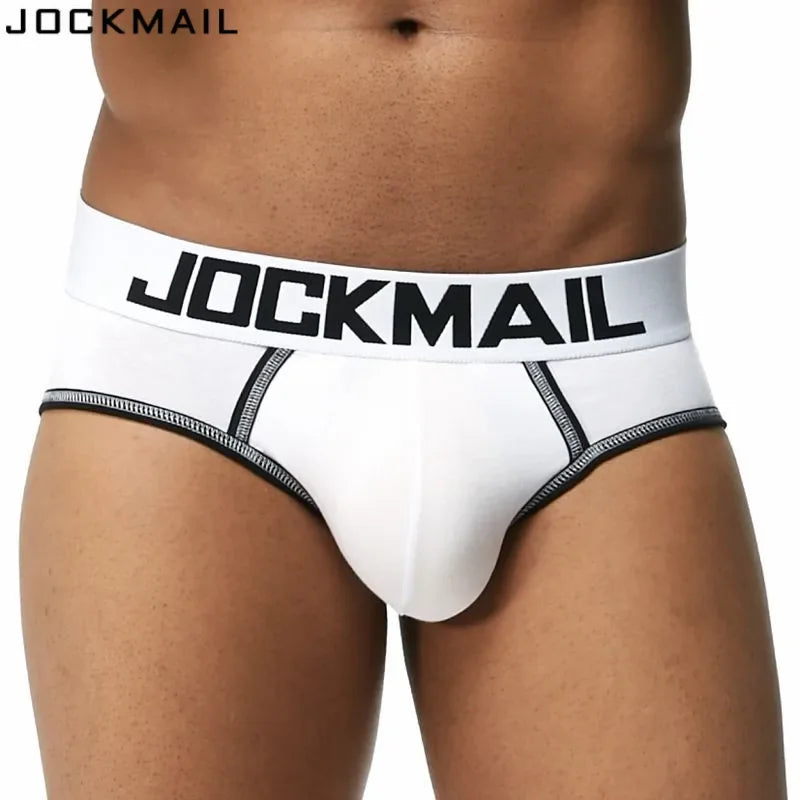 JOCKMAIL Brand Men Underwear Briefs Sexy Gay Penis Pouch Push up calzoncillos hombre slip cuecas Gay Underwear Enhancing panties - Cosmic Twink