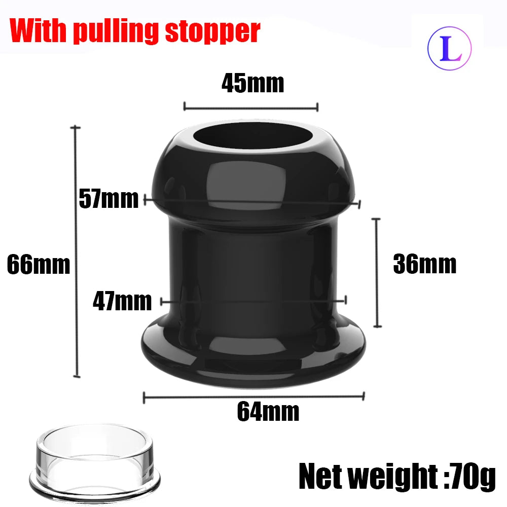 Hollow Speculum Peeking Anal Beads Butt Plug with Stopper Expander Tunnel Transparent Anus Dilation Adult Women Men Gay - Cosmic Twink