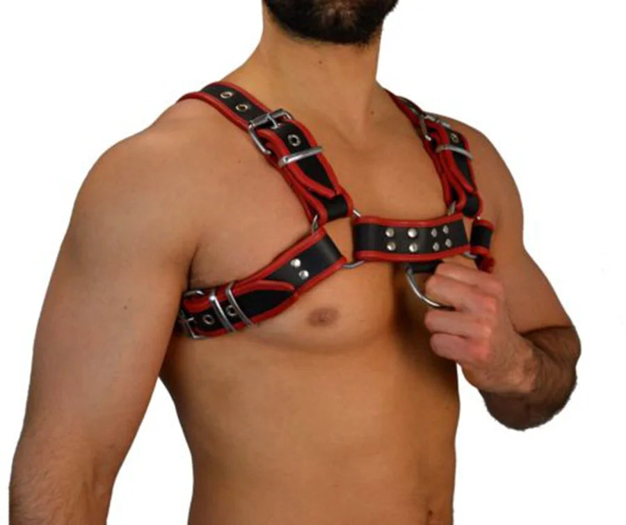 Hot Erotic Underwear BDSM Fetish Costume Men Gay Leather Harness Body Bondage Belt Strap Punk Rave Cock Cage Chastity Panties - Cosmic Twink