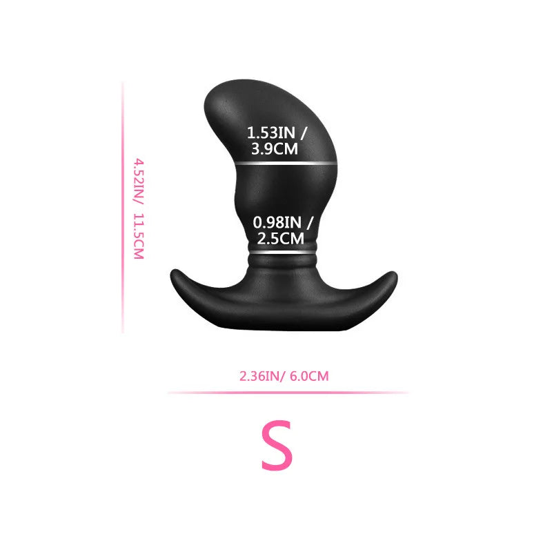 Glow in The Dark Colorful Silicone Buttocks Butt Plug Soft Women's Gay Men Prostate Massager - Cosmic Twink