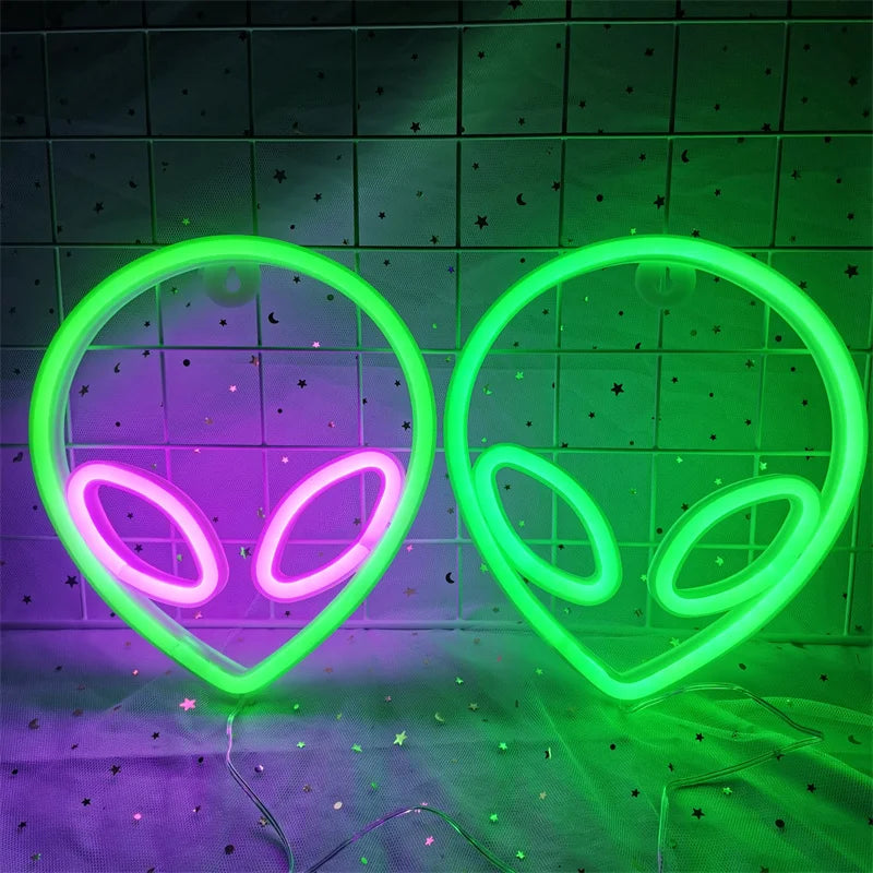 LED Neon Lamp Sign Astronaut Game Lamp Neon Wall Lights Night Light for Room Holiday Party Decor Cool Birthday Christmas Gift - Cosmic Twink