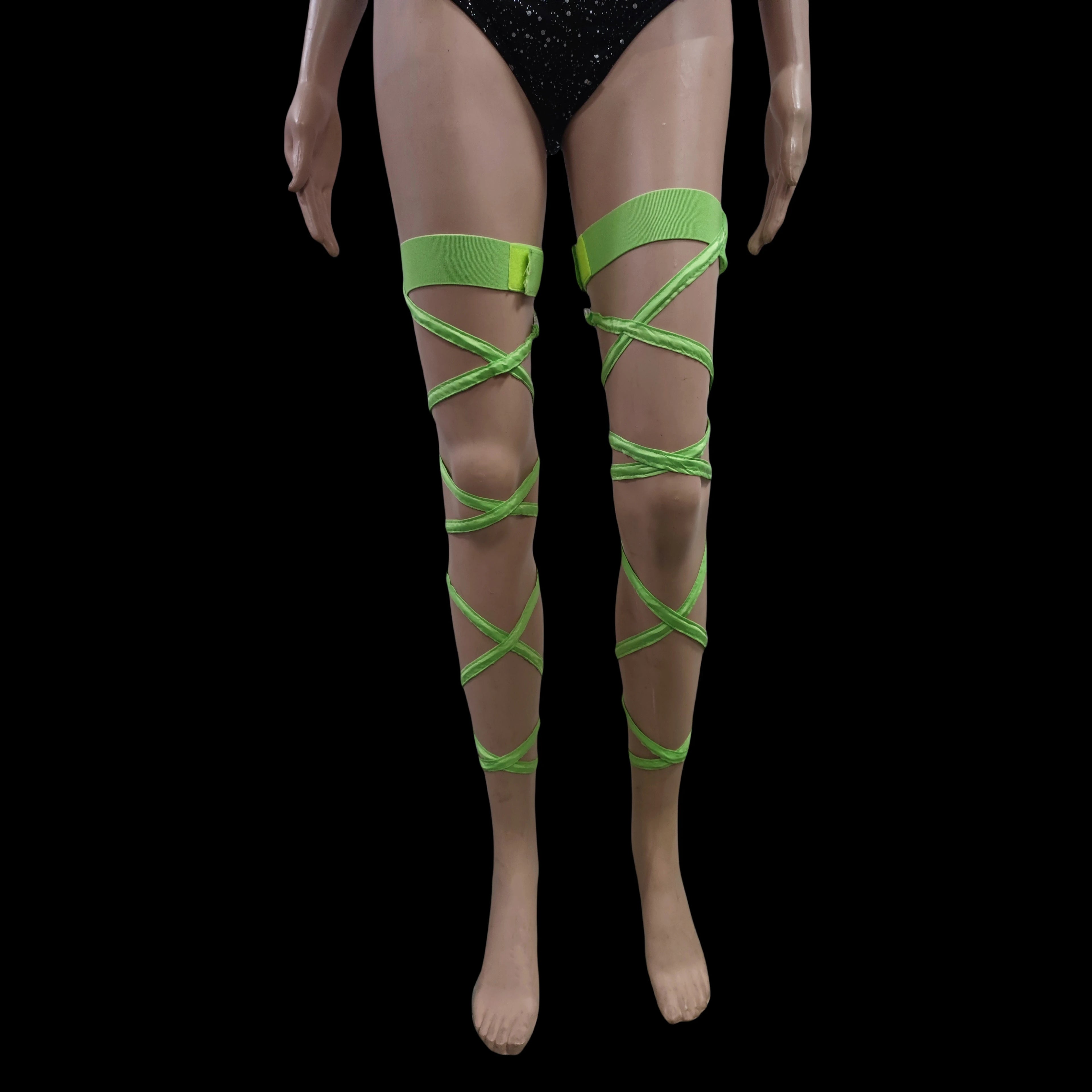 New Women's LED Rave Leg Wraps clothing accessories Personality Fashion Suitable For Multiple Scenarios LED lights Up Leg Wraps - Cosmic Twink