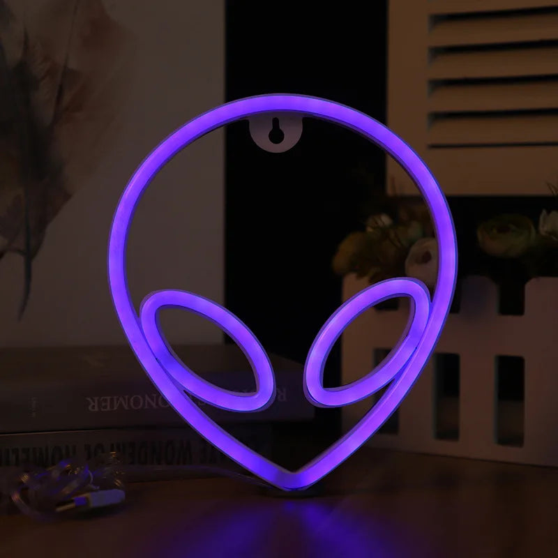 LED Neon Lamp Sign Astronaut Game Lamp Neon Wall Lights Night Light for Room Holiday Party Decor Cool Birthday Christmas Gift - Cosmic Twink