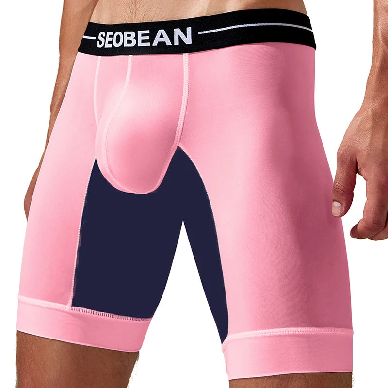 Seobean-men's new coming long boxer briefs underwear - Cosmic Twink