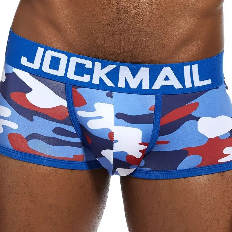 JOCKMAIL underwear men boxer cueca Gay male panties mens sexy shorts Men's Camouflage Soft Underpants Shorts men trunks printed - Cosmic Twink