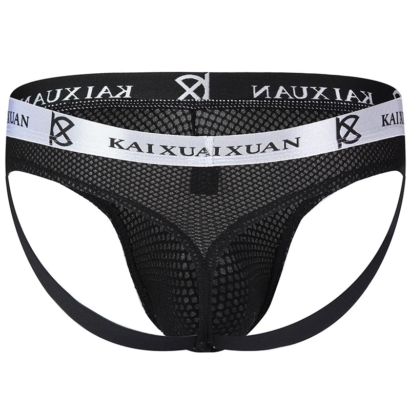 Men's Breathable Briefs Boxer Sexy Bikini Short Underwear Night Party Underpants Male Panties Gay Elastic Low-rise Pouch Thongs - Cosmic Twink