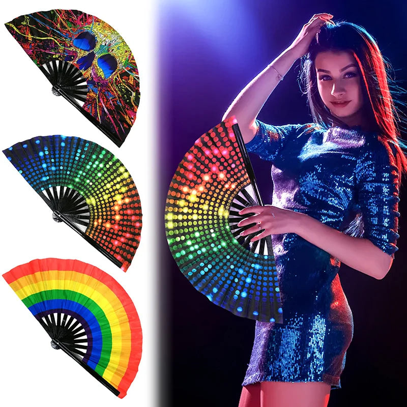 Chinese Kung Fu Fan Martial Arts Dance Folding Fan Traditional Martial Ventilador Portable Hand Folding Fans Performance Props - Cosmic Twink
