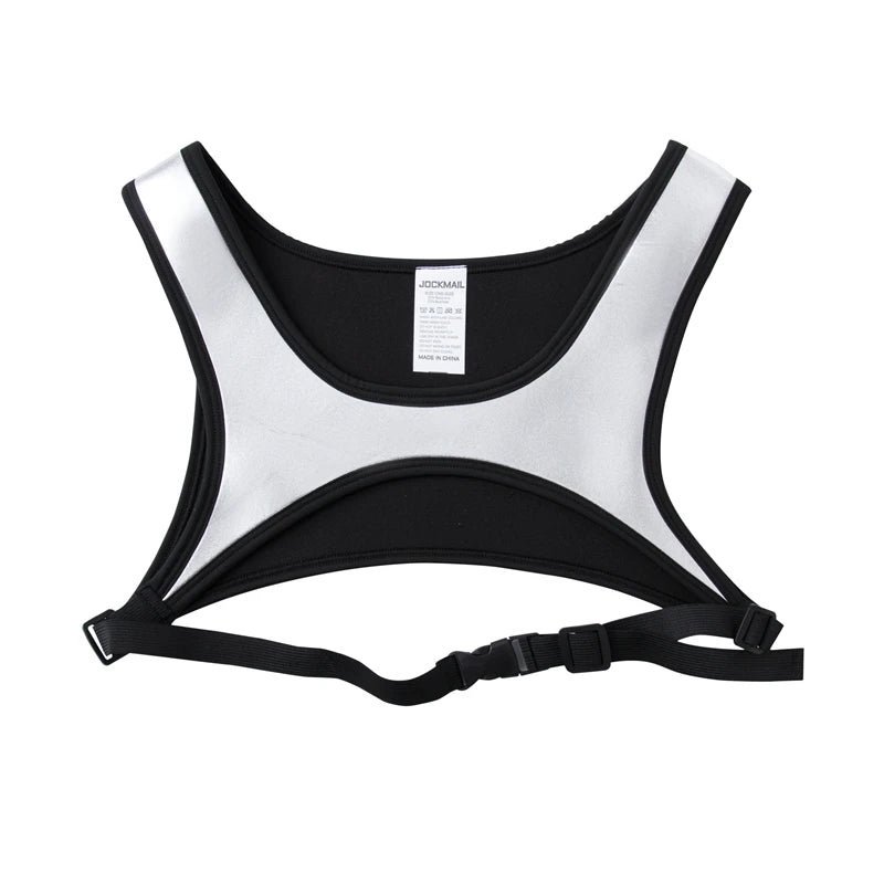 Harness Men Strap Costume Sexy Shoulder Bondage Chest Lingerie Metal Shaper Gay Men Underwear Neoprene & Metallic Leather Top - Cosmic Twink