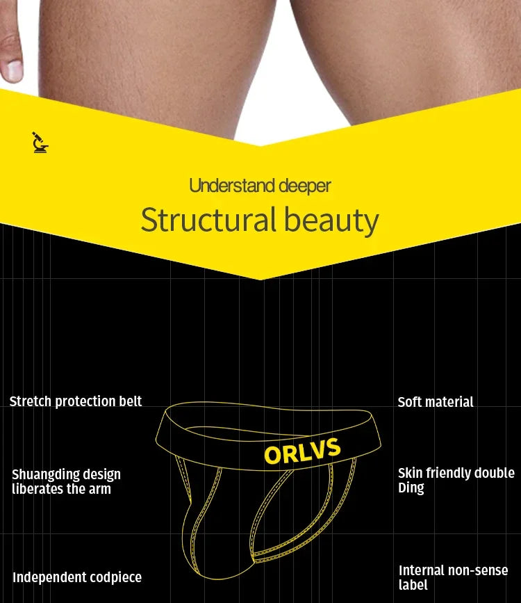 Modal Men's Sexy Briefs Low Waisted Bikini Thongs Jockstrap Underwear Gay Sissy Panties Calzoncillos Hombre - Cosmic Twink