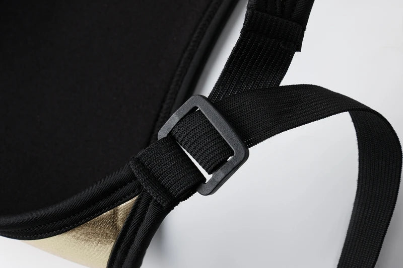 Harness Men Strap Costume Sexy Shoulder Bondage Chest Lingerie Metal Shaper Gay Men Underwear Neoprene & Metallic Leather Top - Cosmic Twink