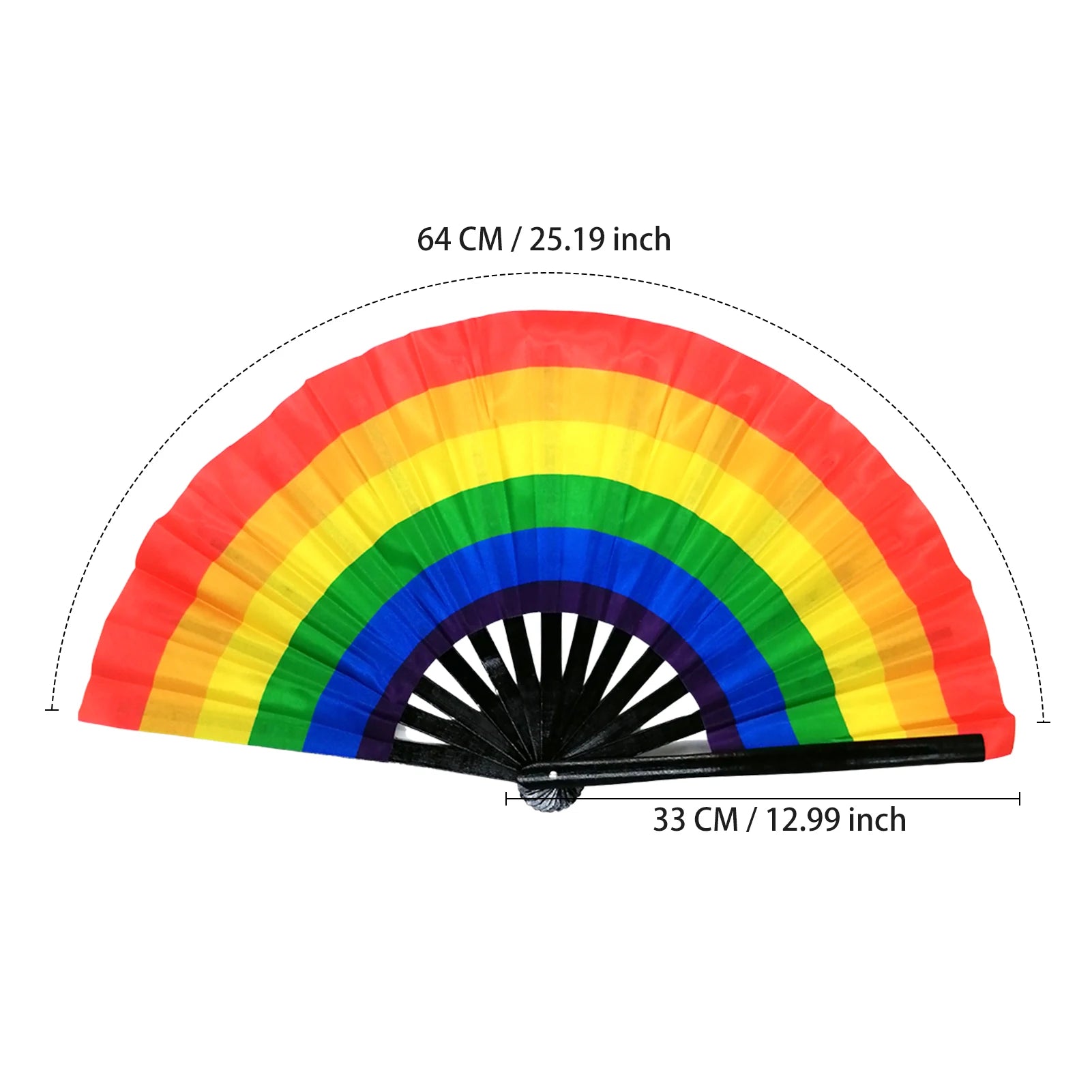DJ Folding Fan Bar Disco Dance Fan Halloween Skull Print Hand Fan LGBT Gay Pride Rainbow Fan Chinese Kung Fu Folding Fan - Cosmic Twink