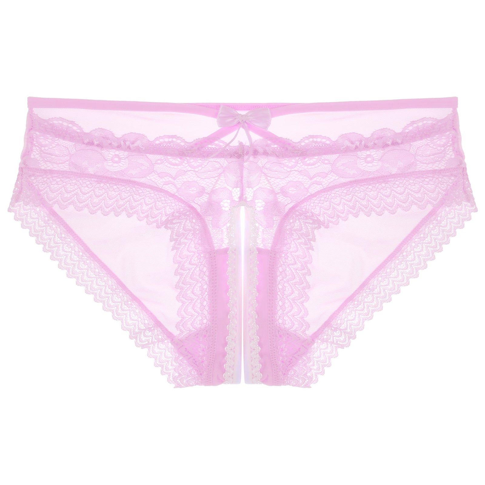 Mens Sexy Panties Lingerie Gay Male Sexy Briefs Underwear See-Through Mesh Strappy Crotchless Underpants - Cosmic Twink
