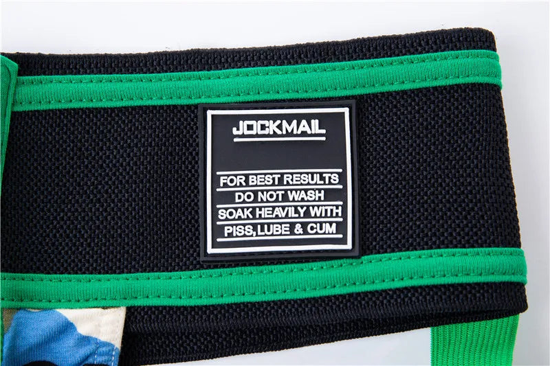 Jockmail Sexy Men Underwear Briefs Jockstrap Bare Buttocks Panties Gay Male Panties Shorts Bulging Bag Soft Underpants Cueca - Cosmic Twink