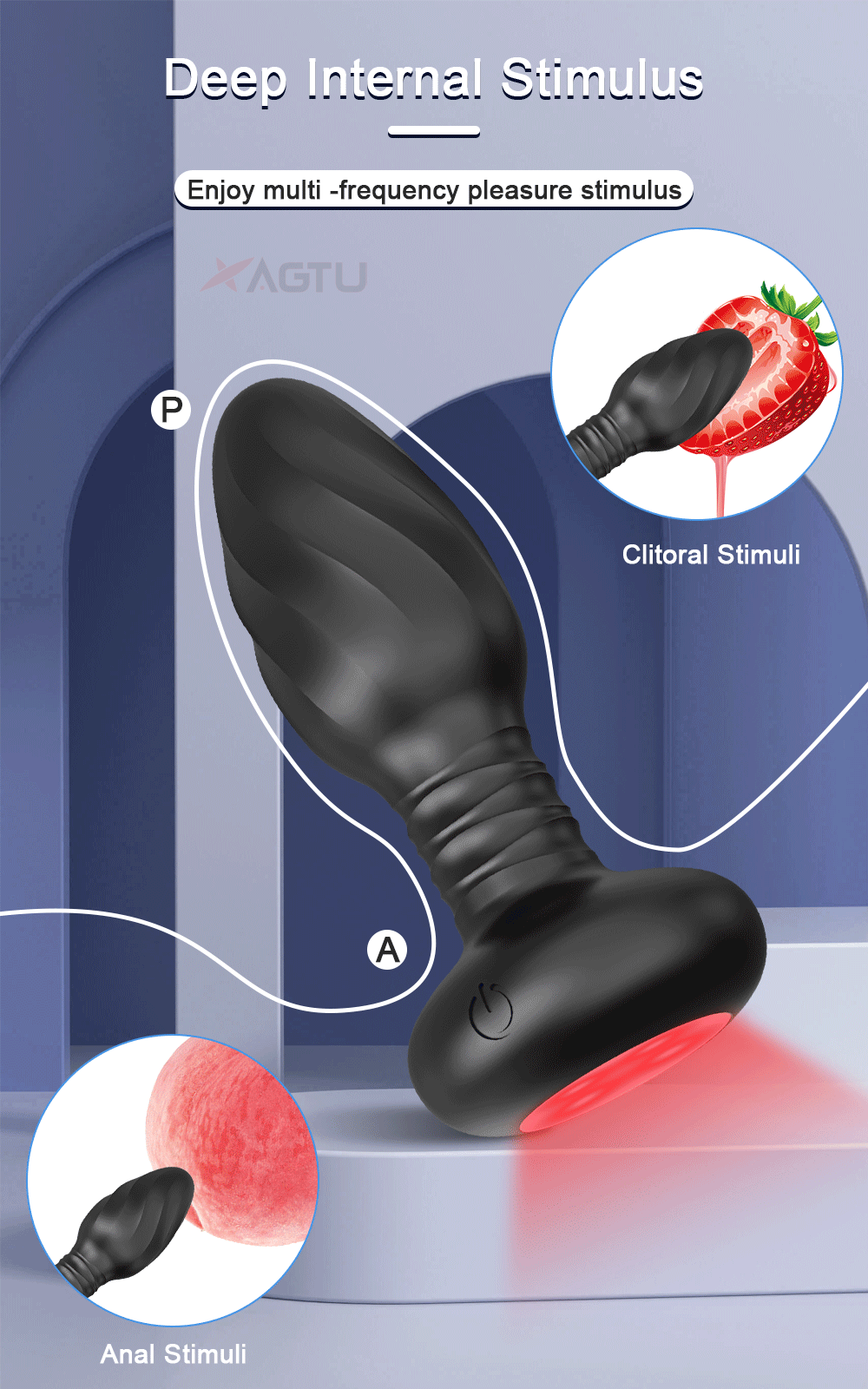 Anal Plug Vibrator Gay Anal Dildo Toy Butt Plug Stimulator Masturbation Penetration Vagina Anal Vibrating Men Women Toys Adults - Cosmic Twink