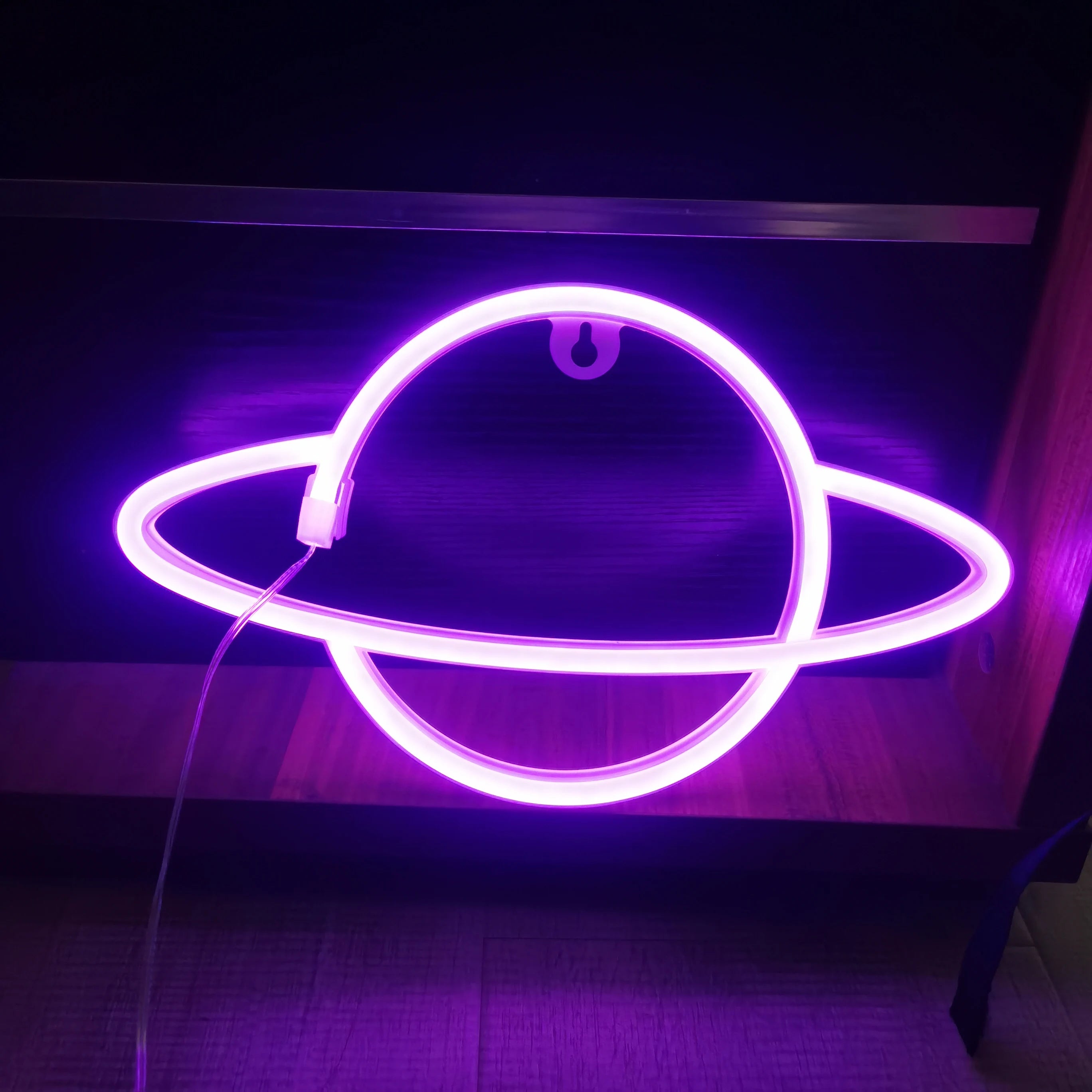 Planet Neon Sign, USB/Battery Powered Wall Decoration Sign, Bedroom, Boys and Girls Room, Game Room, Birthday Gift - Cosmic Twink