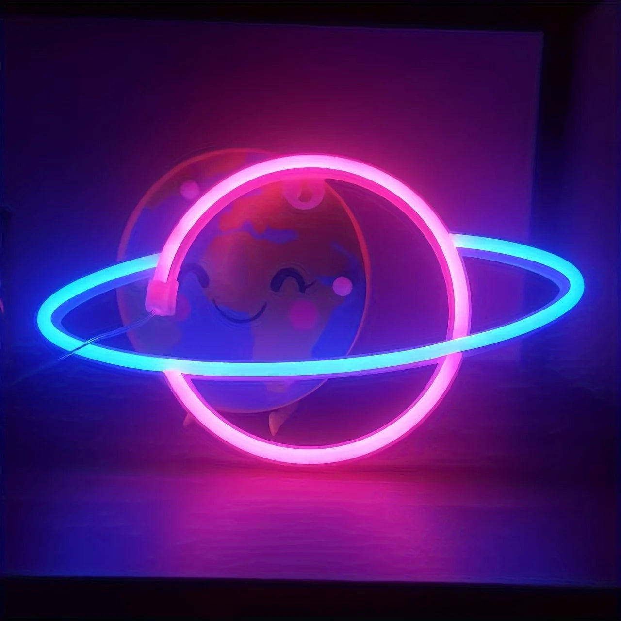 Planet Neon Sign, USB/Battery Powered Wall Decoration Sign, Bedroom, Boys and Girls Room, Game Room, Birthday Gift - Cosmic Twink
