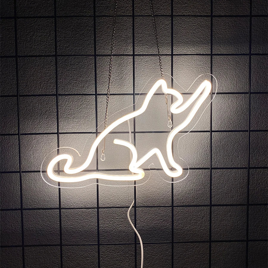 Cat Neon Sign for Wall Decor，Cat Lover Led  Light Up Signs for Bedroom Man Cave Home Animal Bar Pet Shop Birthday Party Decor - Cosmic Twink