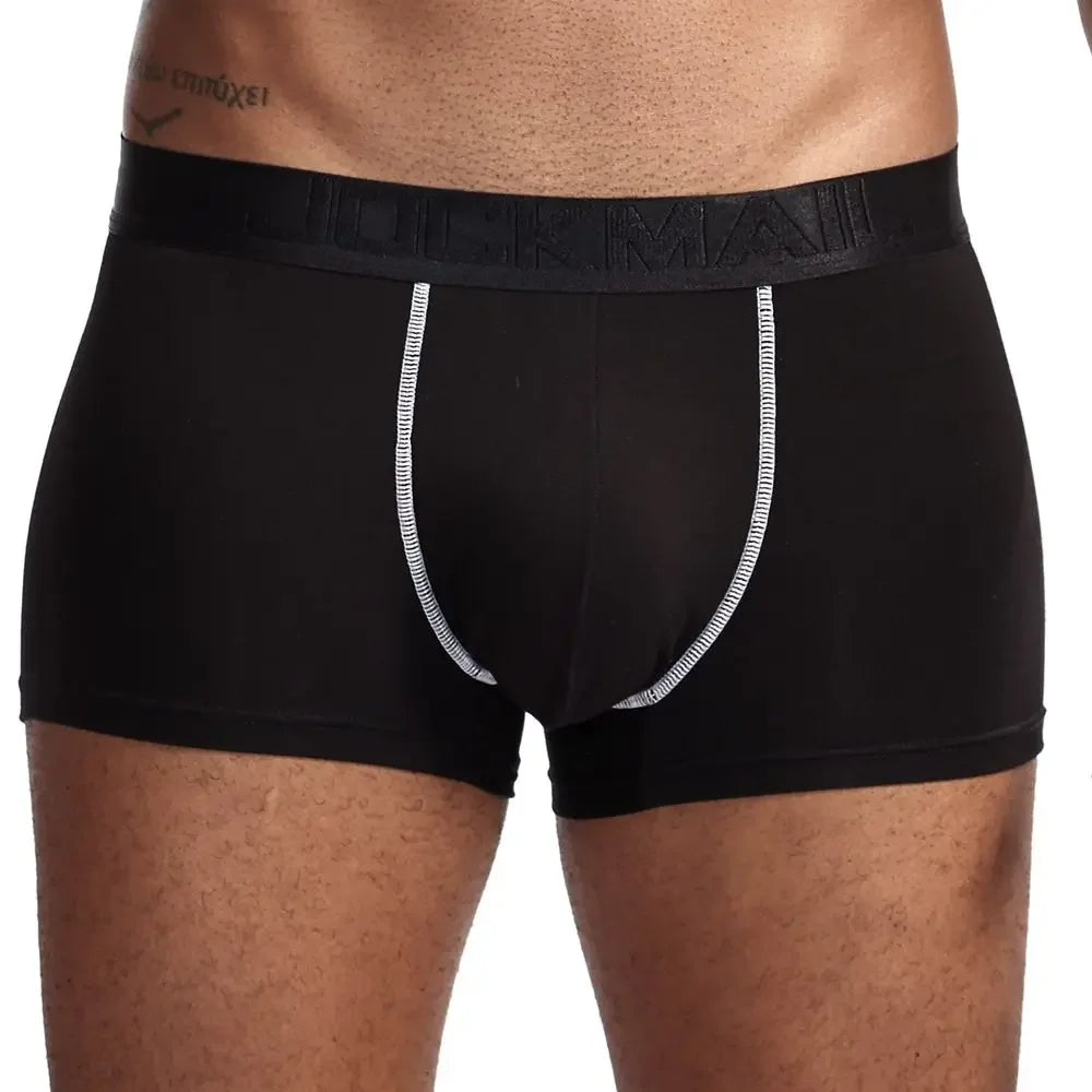 JOCKMAIL Male Panties Breathable Boxers Cotton Sexy Men Underwear U convex pouch Gay Underpants Printed 17 models boxershorts - Cosmic Twink