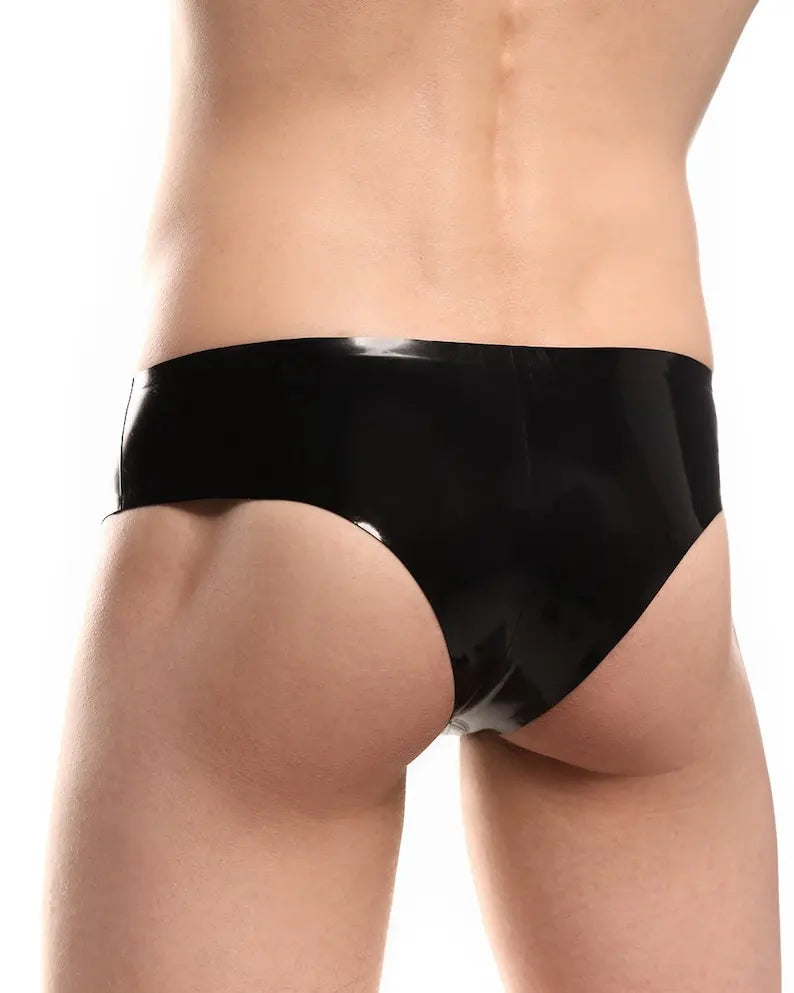fetish Latex underwea Mens  rubber Comfortable Gay Men Sexy Underwear Thong Men Jockstrap Thongs And G strings Sexi - Cosmic Twink