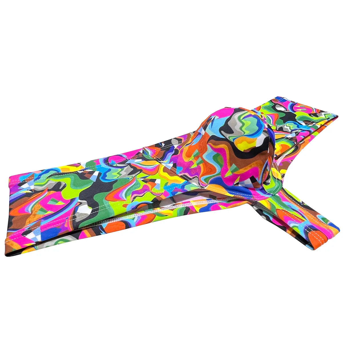 Sexy Mens Print Swim Thongs Ultrathin Quick-dry Swimwear Low-rise Bikini-Style Back Briefs Underwear Elastic Boxer Shorts Beach - Cosmic Twink