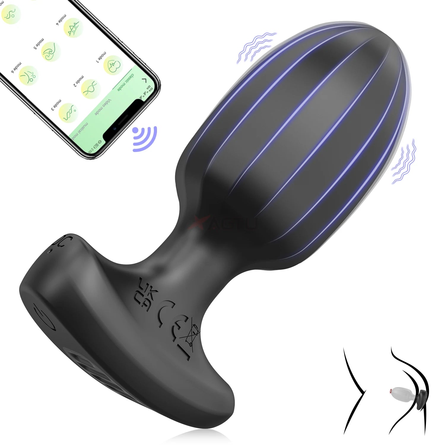 Anal Plug Vibrator Gay Anal Dildo Toy Butt Plug Stimulator Masturbation Penetration Vagina Anal Vibrating Men Women Toys Adults - Cosmic Twink