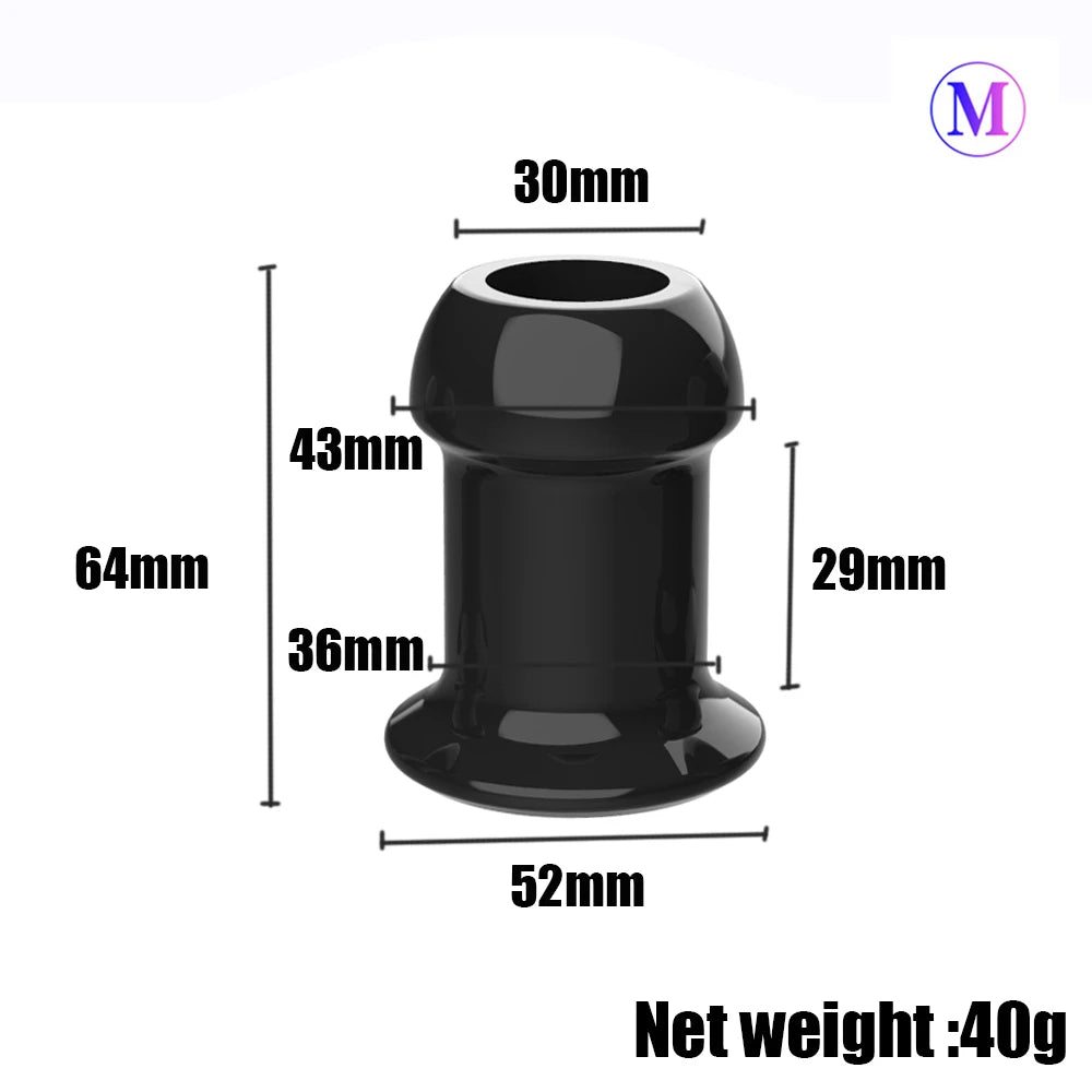 Hollow Speculum Peeking Anal Beads Butt Plug with Stopper Expander Tunnel Transparent Anus Dilation Adult Women Men Gay - Cosmic Twink