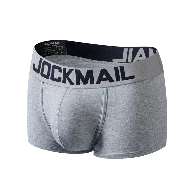 JOCKMAIL Male Panties Breathable Boxers Cotton Sexy Men Underwear U convex pouch Gay Underpants Printed 17 models boxershorts - Cosmic Twink