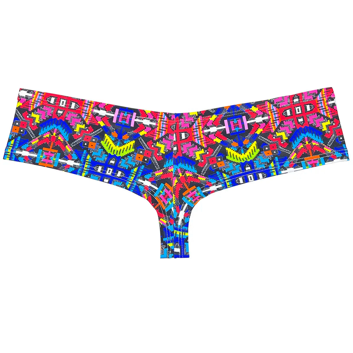 Sexy Mens Print Swim Thongs Ultrathin Quick-dry Swimwear Low-rise Bikini-Style Back Briefs Underwear Elastic Boxer Shorts Beach - Cosmic Twink