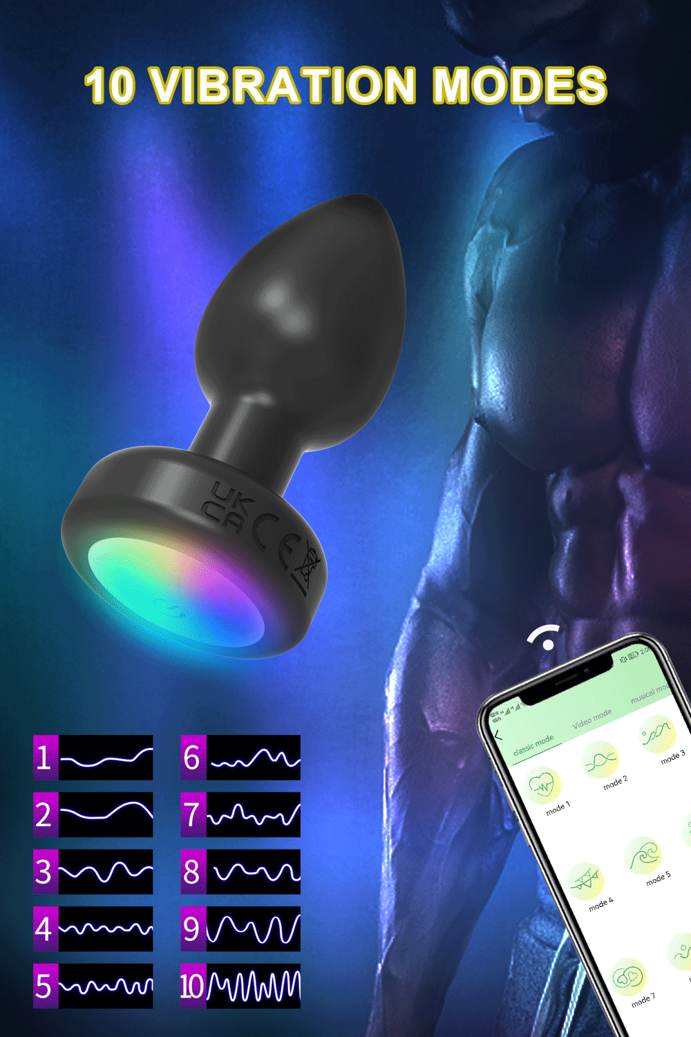 Anal Plug Vibrator Gay Anal Dildo Toy Butt Plug Stimulator Masturbation Penetration Vagina Anal Vibrating Men Women Toys Adults - Cosmic Twink