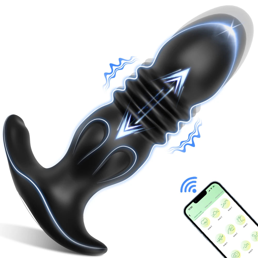 Anal Plug Vibrator Gay Anal Dildo Toy Butt Plug Stimulator Masturbation Penetration Vagina Anal Vibrating Men Women Toys Adults - Cosmic Twink