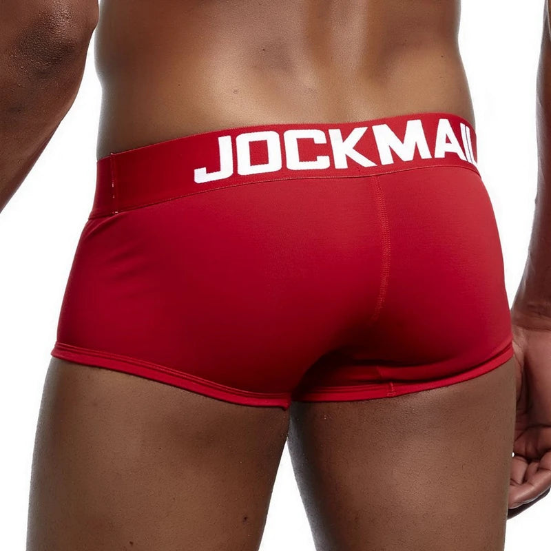 JOCKMAIL Male Panties Breathable Boxers Cotton Sexy Men Underwear U convex pouch Gay Underpants Printed 17 models boxershorts - Cosmic Twink