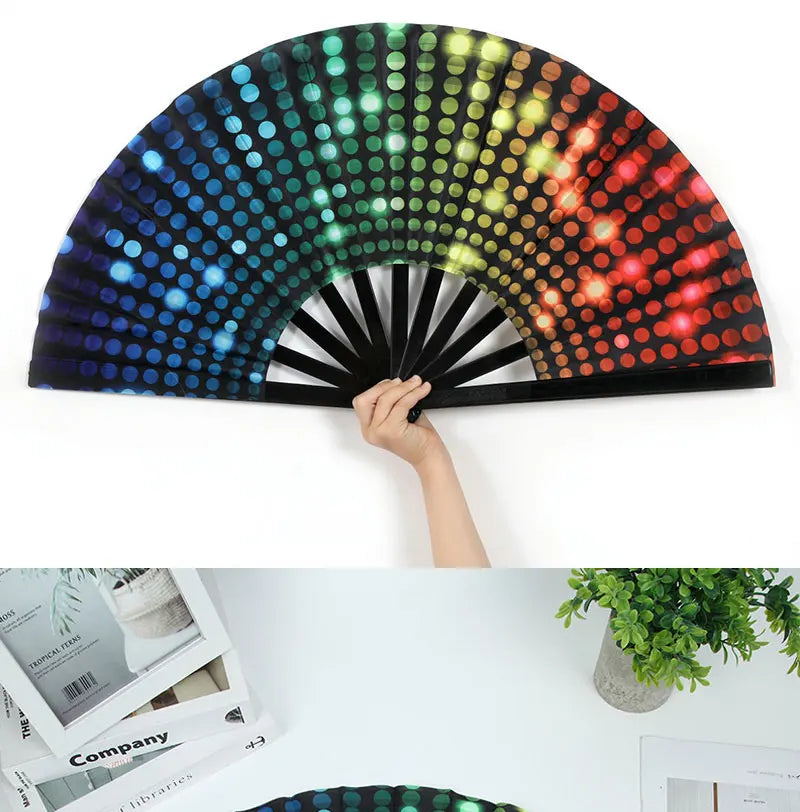 Chinese Kung Fu Fan Martial Arts Dance Folding Fan Traditional Martial Ventilador Portable Hand Folding Fans Performance Props - Cosmic Twink