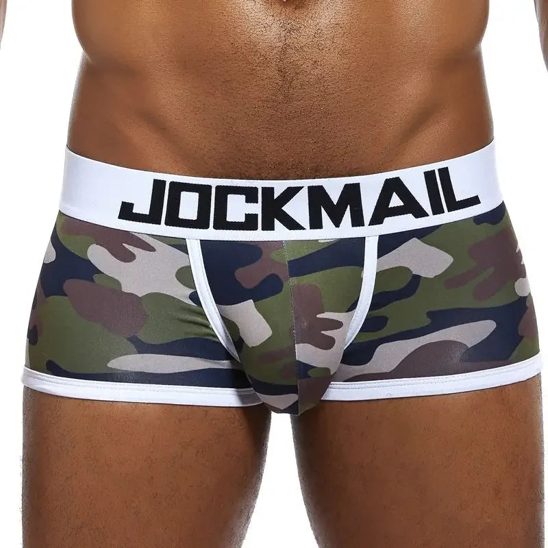 Camouflage Men Underwear JOCKMAIL Brand Breathable Boxer shorts Underpants Male Panties U convex pouch Sexy Cueca Soft Gay Pants - Cosmic Twink