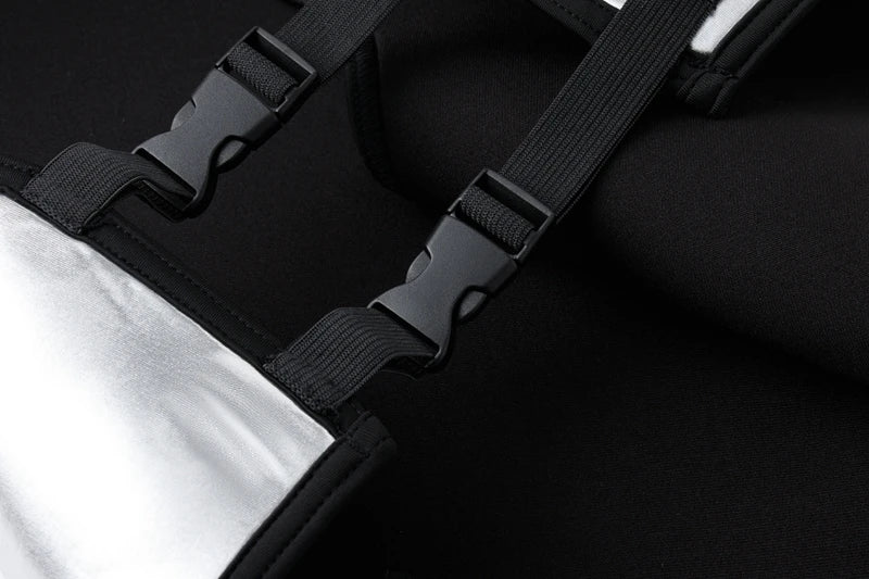 Harness Men Strap Costume Sexy Shoulder Bondage Chest Lingerie Metal Shaper Gay Men Underwear Neoprene & Metallic Leather Top - Cosmic Twink