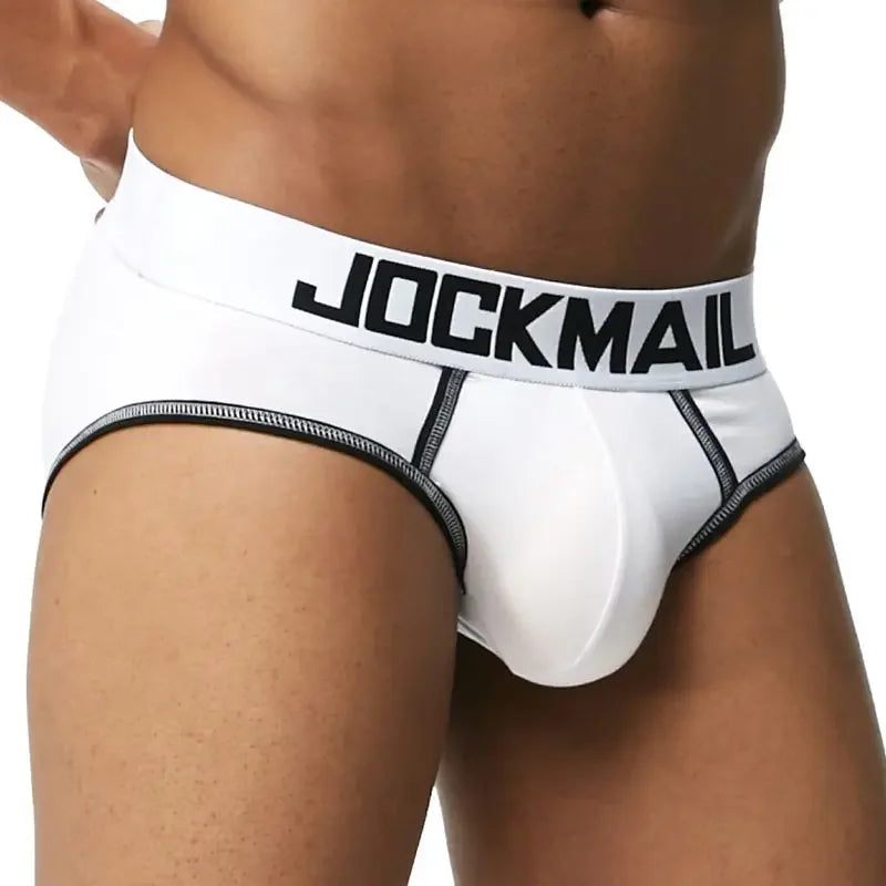 JOCKMAIL Brand Men Underwear Briefs Sexy Gay Penis Pouch Push up calzoncillos hombre slip cuecas Gay Underwear Enhancing panties - Cosmic Twink