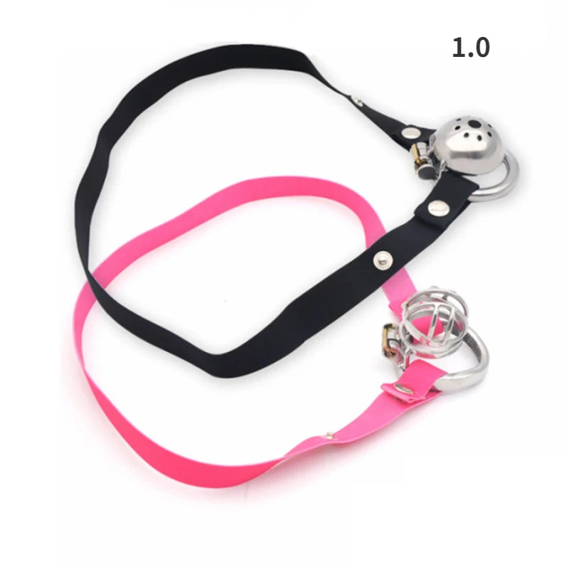 Male Bondage Penis Ring Multicolor Chastity Cage Auxiliary Belt Scrotal Cock Sexy Toys For Sissy Gay Accessories For Couples 18+ - Cosmic Twink