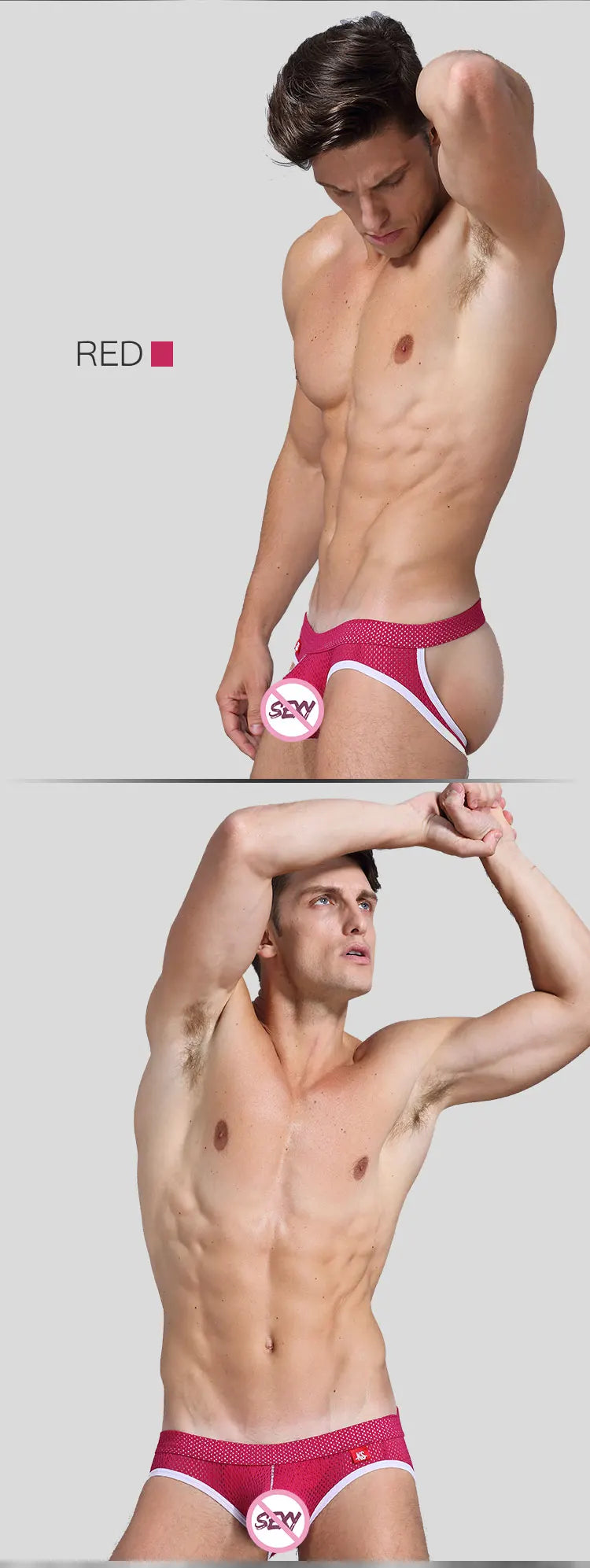 Hot-Selling Mens Sexy Gay Underwear Briefs Jockstrap Briefs G String Thongs Men Gay Penis Pouch Panties Low Rise Male Underpant - Cosmic Twink