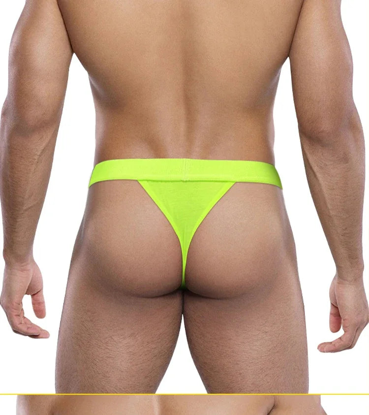 Modal Men's Sexy Briefs Low Waisted Bikini Thongs Jockstrap Underwear Gay Sissy Panties Calzoncillos Hombre - Cosmic Twink