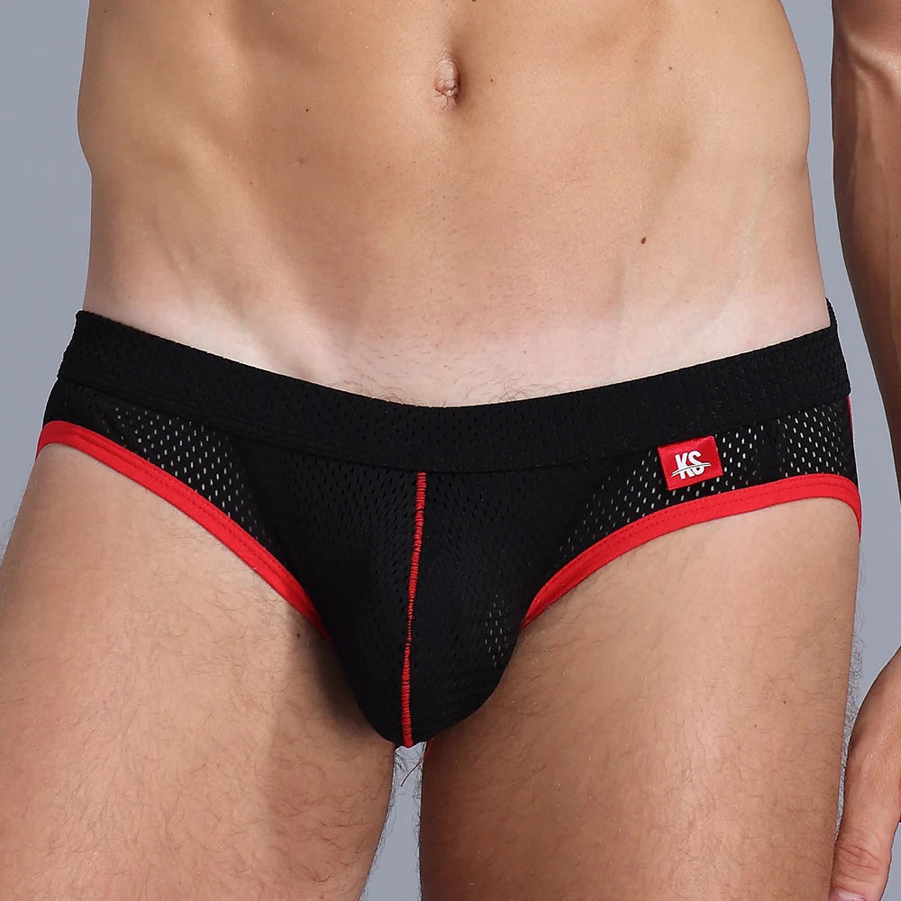 Hot-Selling Mens Sexy Gay Underwear Briefs Jockstrap Briefs G String Thongs Men Gay Penis Pouch Panties Low Rise Male Underpant - Cosmic Twink